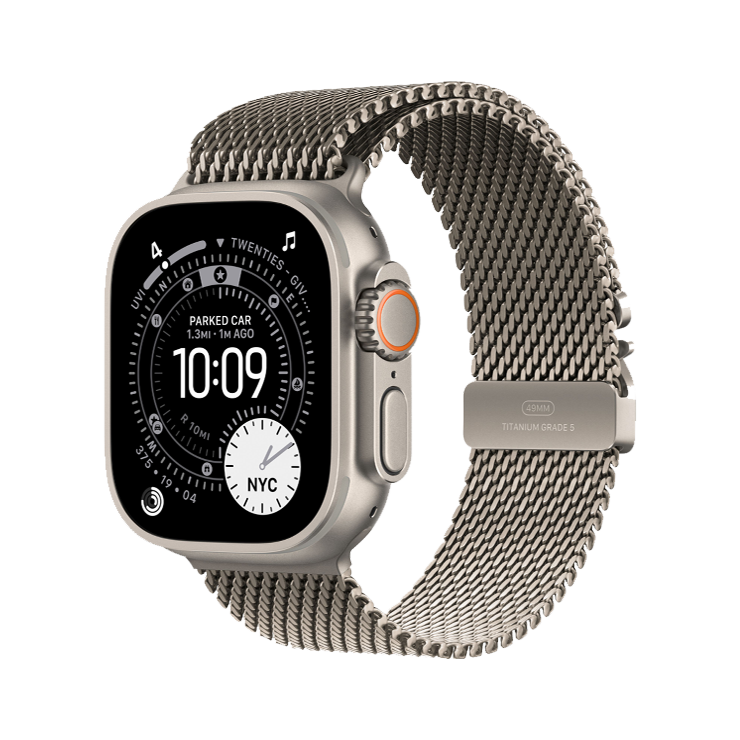 اپل واچ الترا 3 - 49 میلی متر - شرکتی - نچرال - Titanium Milanese Loop