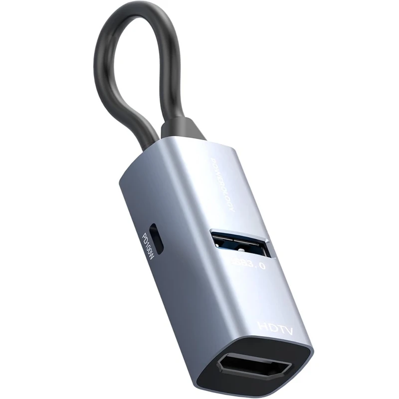 هاب پاورولوژی Alminium Mini Usdb-C Hub